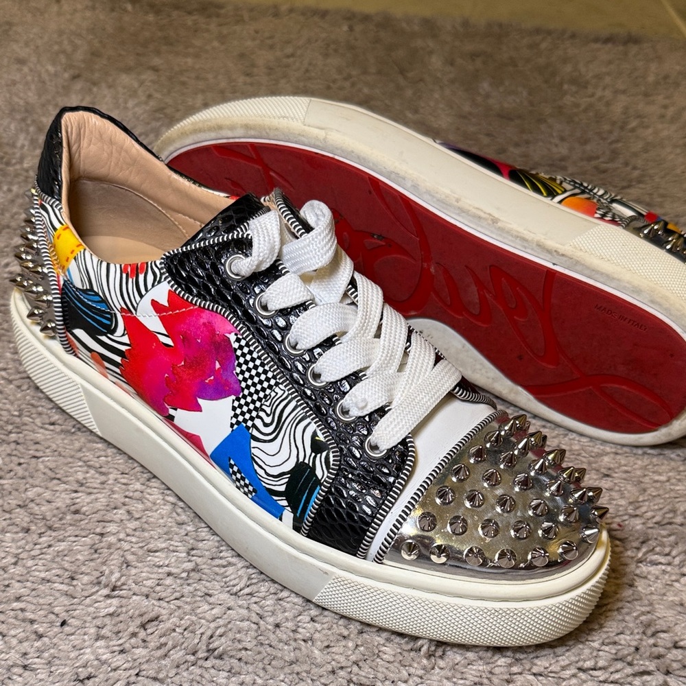 Christian Louboutin Vibrant Spiked Sneakers
